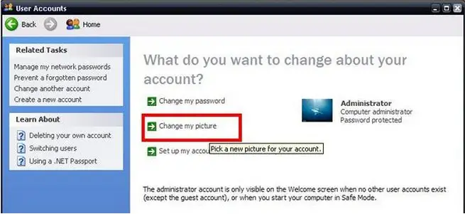 Administrator-change my picture