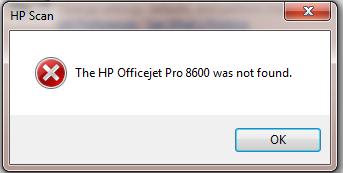 hp officejet pro 8600 plus driver will not scan
