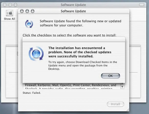 why is apple software update not working