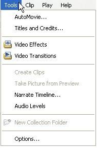 Tools video effects