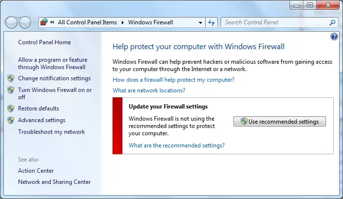 how can i check my firewall settings