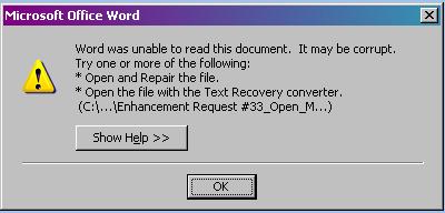 Word was unable to read this document - Techyv.com