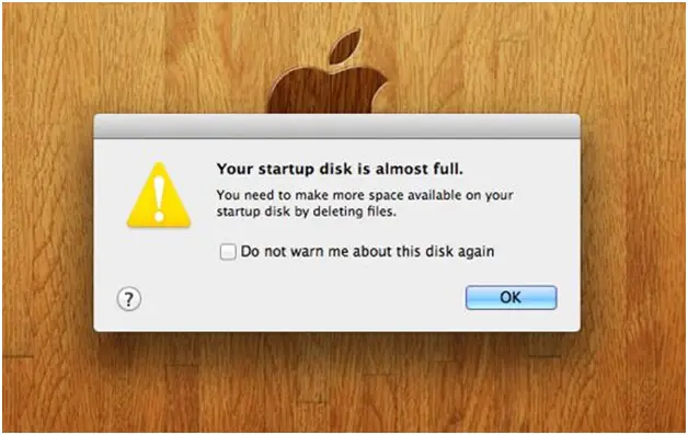 Your start up disk is almost full