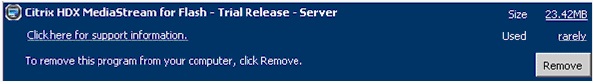 Remove-Citirix-HDK-MediaStream-for-Flash