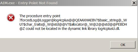 AIM.exe says entry point not found - Techyv.com