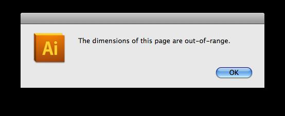 The dimensions of this page are out of range illustrator что это