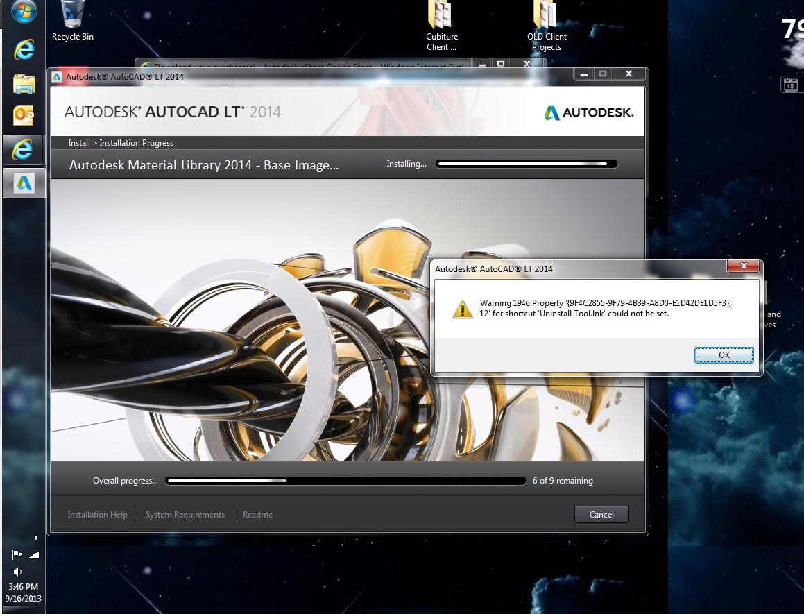 Autodesk AutoCAD LT 2014 warning 1964 - Techyv.com