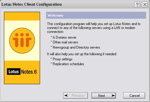 configure lotus notes client tcpip server