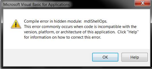 2016 excel for mac compile error in hidden module