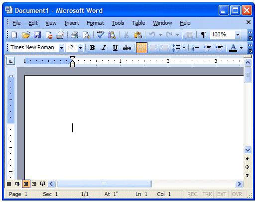 microsoft word toolbar