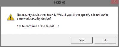 No Security Device Found Ftk Techyv 