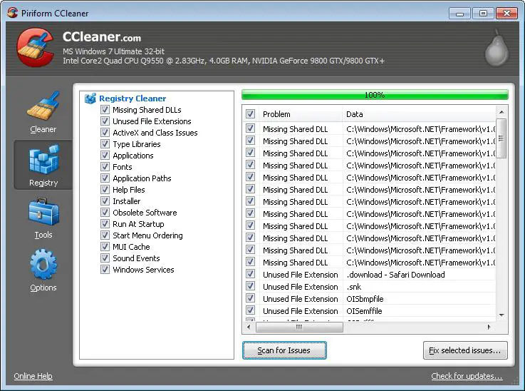 Custom files and folders ccleaner что это