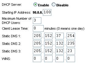 Then scroll down. to enable DHCP.