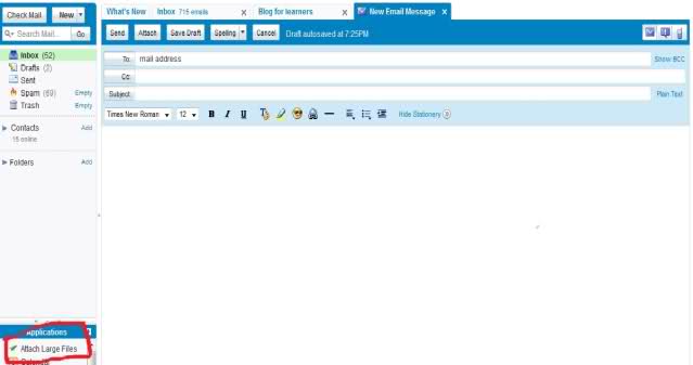 yahoo mail not attaching files