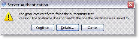 mailbird server authentification failed gmail