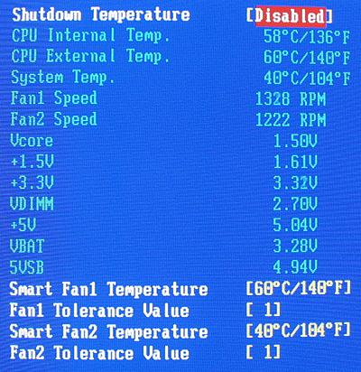 Shutdown temperature bios что это