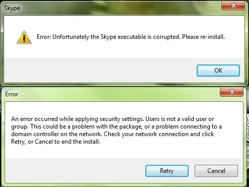 Skype does not start, says Skype executable is corrupted - Techyv.com