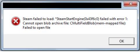 Steam cannot open blob archive file - Techyv.com