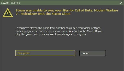 call of duty modern warfare 2 multiplayer not working steam