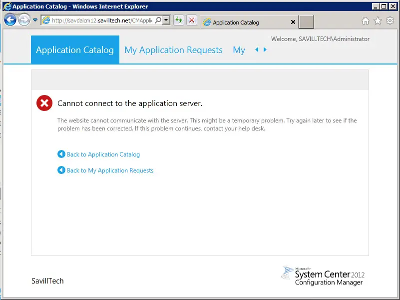 System Center Configuration Manager 2012 Cannot Communicate With