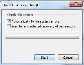 Disk checking has been cancelled windows 7 что делать