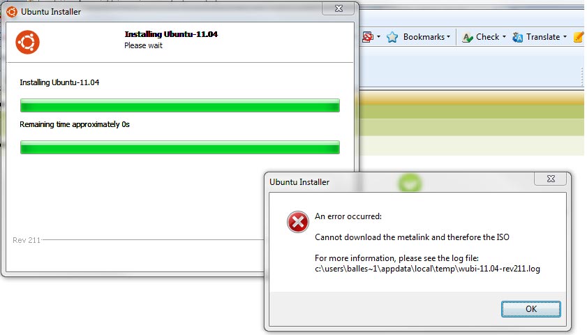 Ubuntu Error Cannot Download The Metalink And Therefore The Iso.