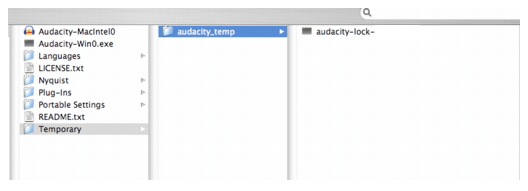 set or change default export folder audacity