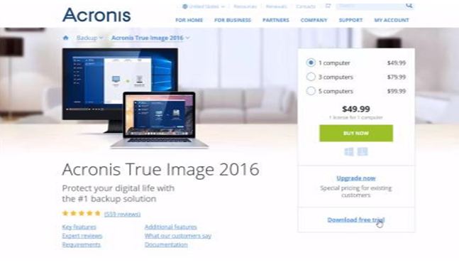 acronis true image 2016 free trial