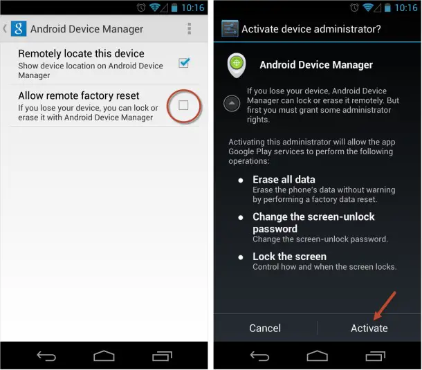 remove a device from find my device android