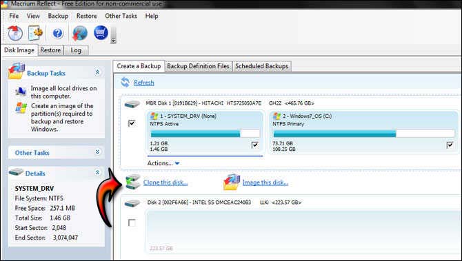 clone disk with macrium reflect free