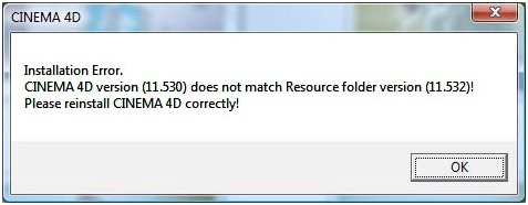 Cinema 4d application error что делать