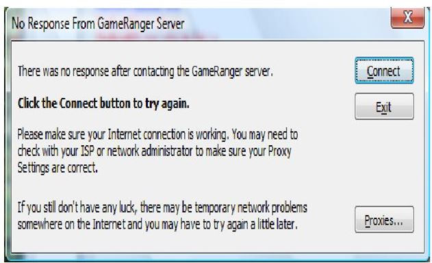 Gameranger No Response From Server