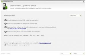 sony update service download