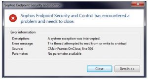how to uninstall sophos endpoint using windows registry