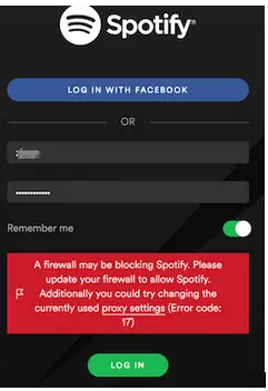 spotify not logging in with facebook
