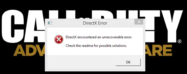 Solve Call Of Duty DirectX Error On My Computer - Techyv.com