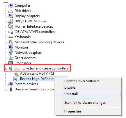 conexant audio device could not be found windows 10