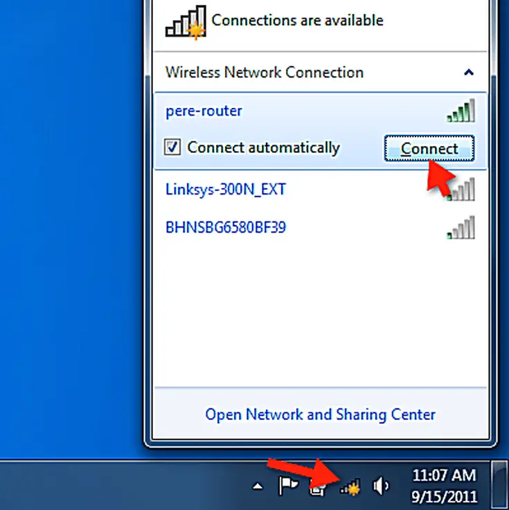 cant connect to wireless network windows 7