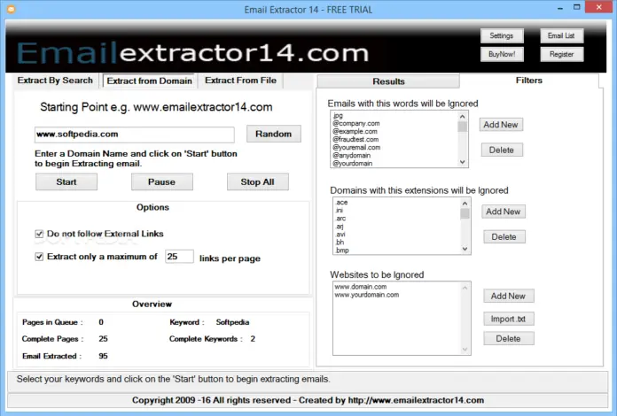 internetmarketing 1.4 lite email extractor