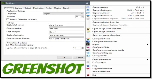 greenshot capture scrolling web page