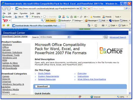 microsoft office compatibility pack service pack 3