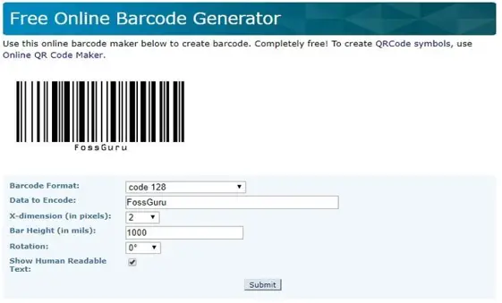 free barcode generator software