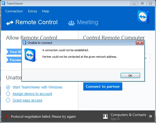 teamviewer 13 not starting with windows 10