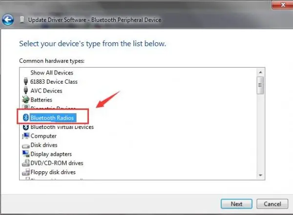 need win7 driver for bluetooth peripheral device