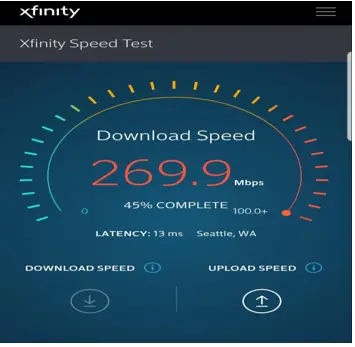 after speedtest xfinity internet stops
