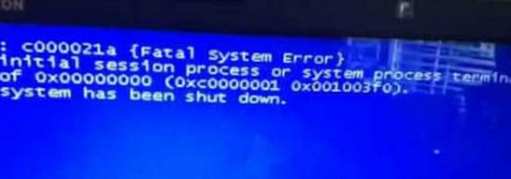 Stop c000021a fatal system error windows 7 как исправить