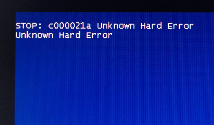 Unknown hard error что делать виндовс 7