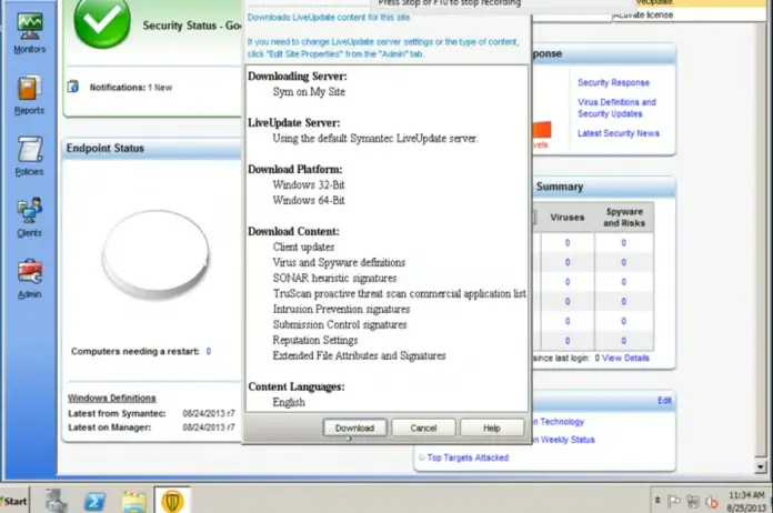 symantec endpoint update