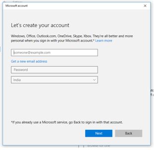 How To Create A Microsoft Account In Windows 10? - Techyv.com