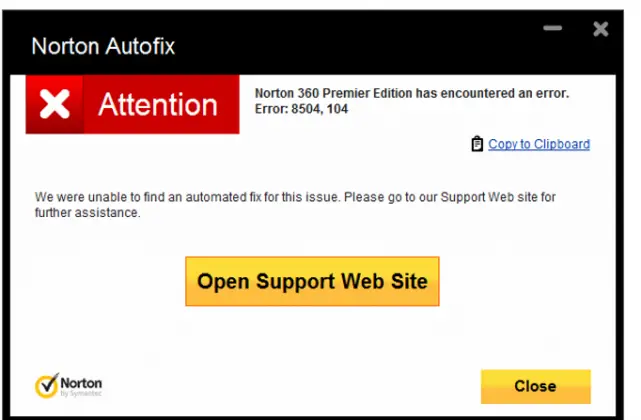 Fix Norton Antivirus Error 8504 Manually - Techyv.com